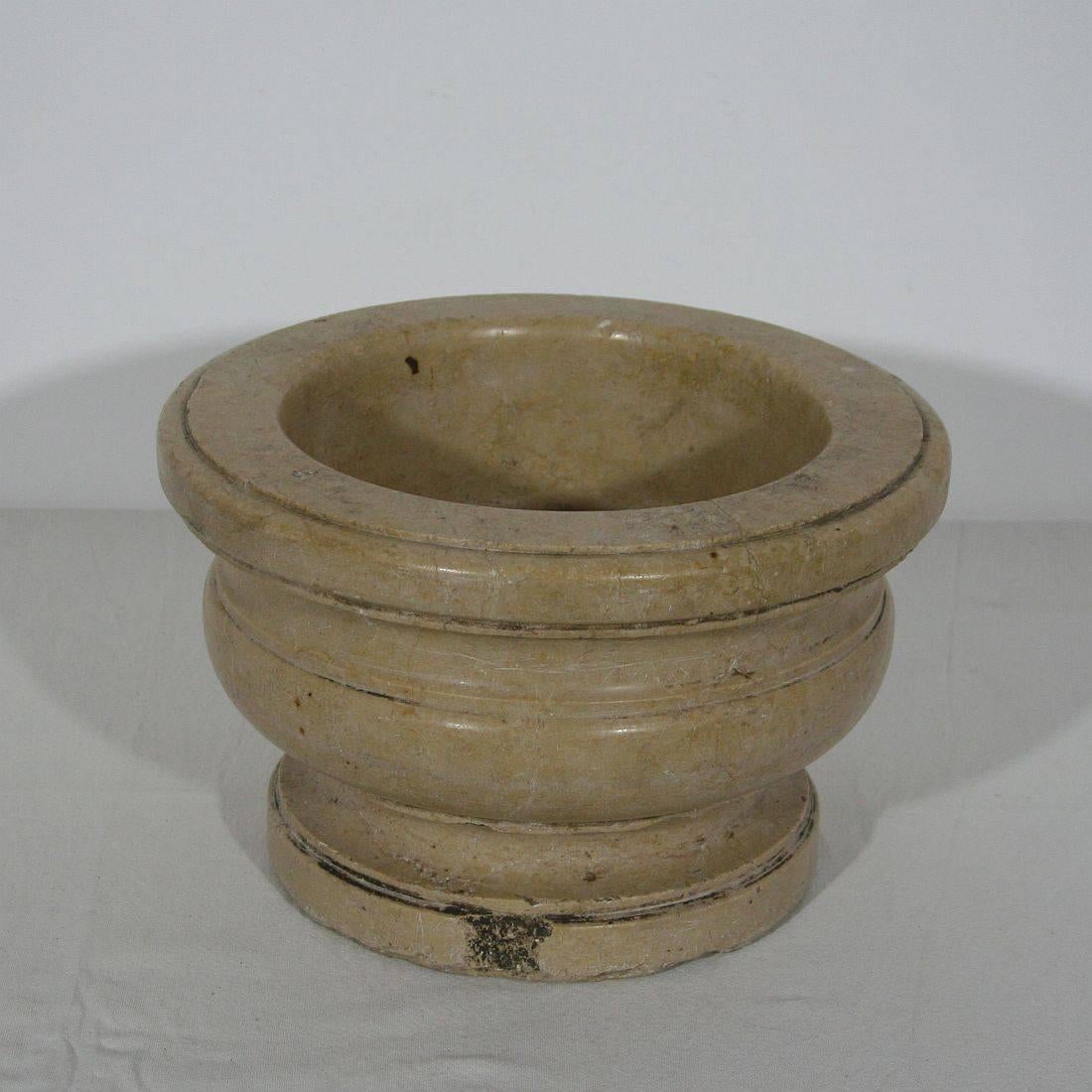 Country 18th Century, French Large Marble Mortar