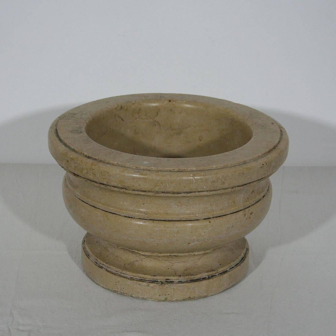Carved 18th Century, French Large Marble Mortar