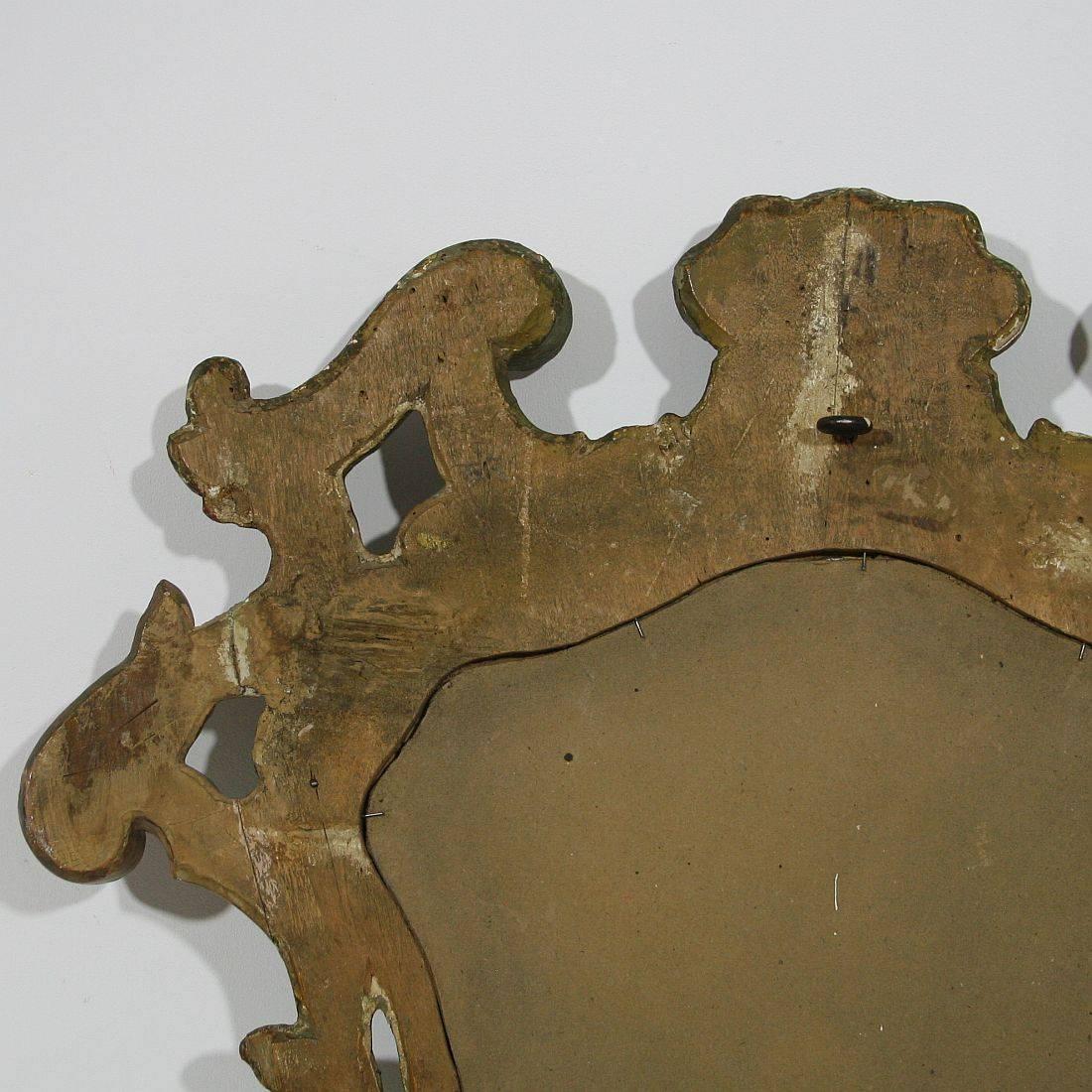 18th Century, Italian Carved Wood Baroque Mirror 1