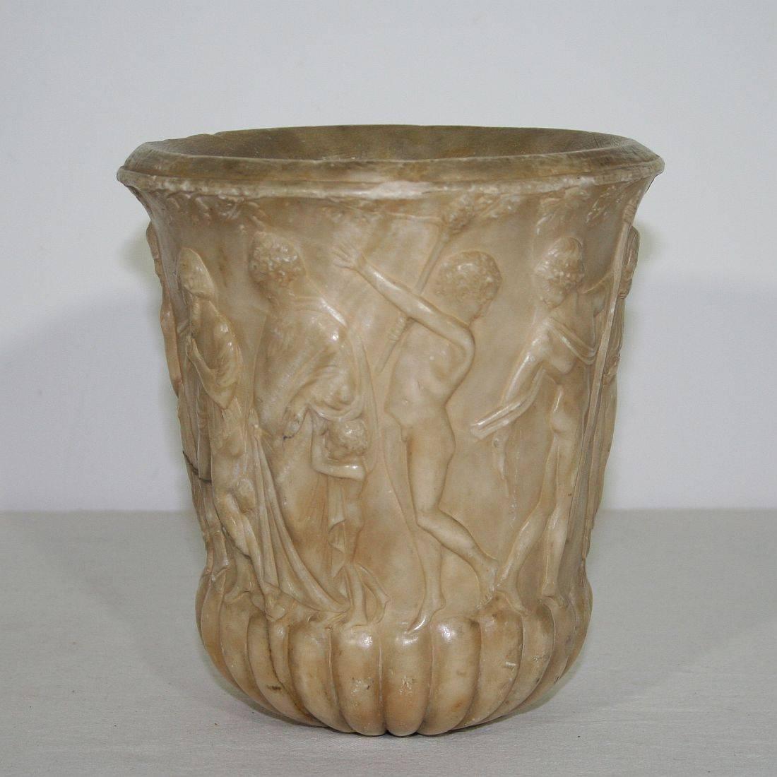 Grand Tour 18th Century, Italian Alabaster Fragment of a Vase