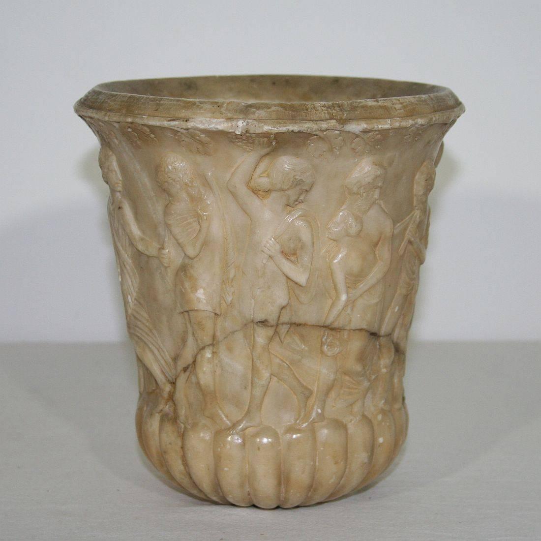 18th Century and Earlier 18th Century, Italian Alabaster Fragment of a Vase
