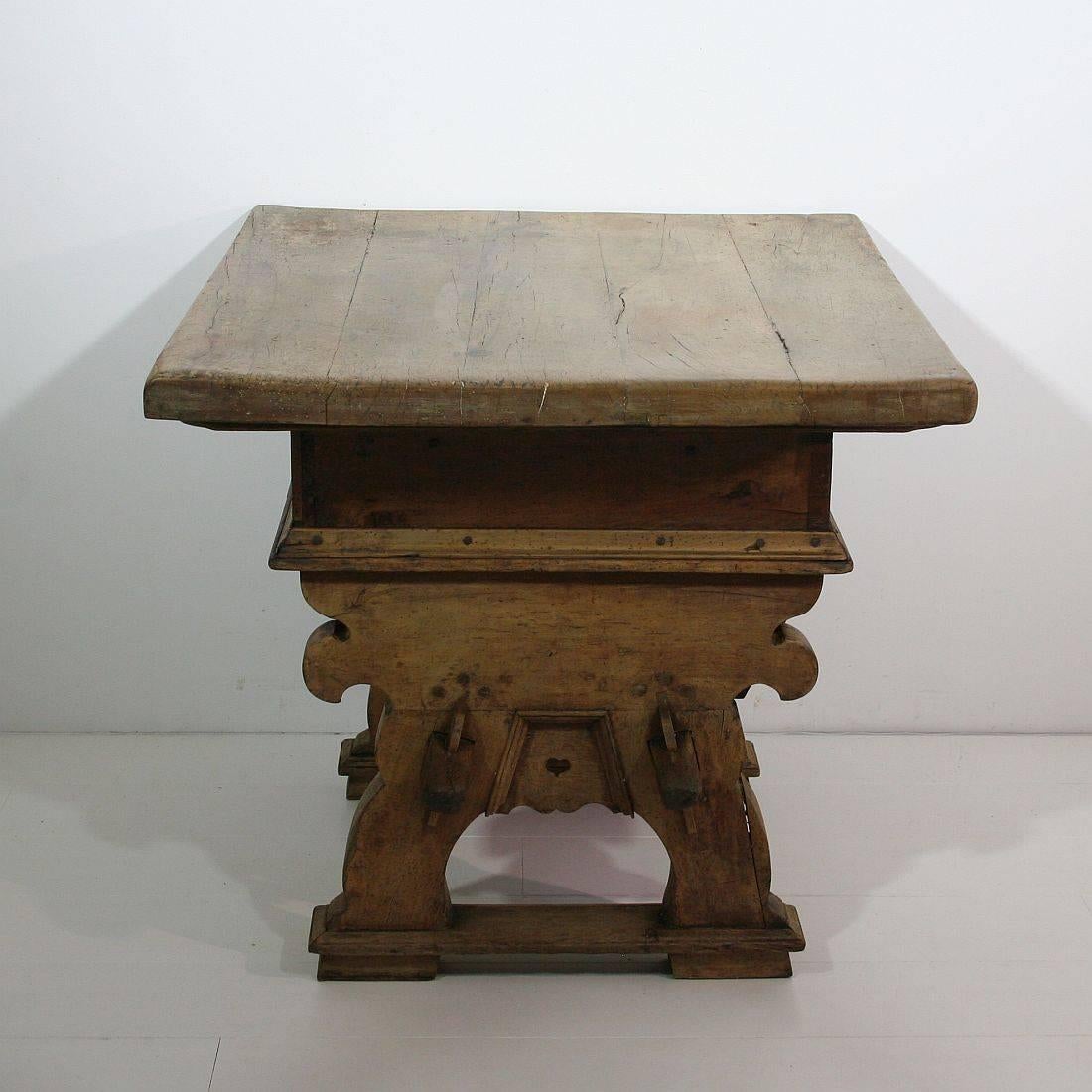 18th Century and Earlier Rare 17th Century Swiss Merchant / Banker Table