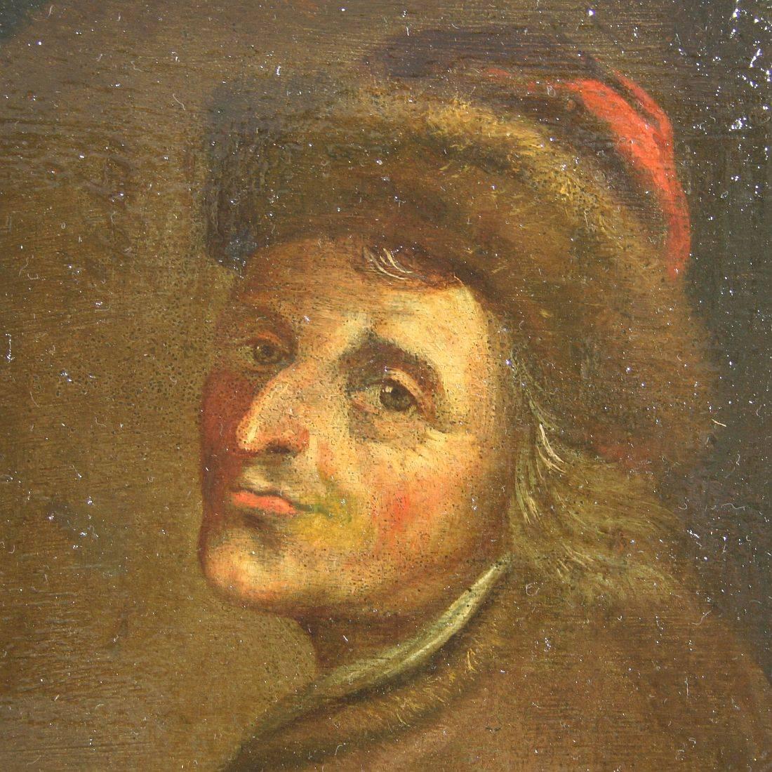Beautiful small Dutch 18th century portrait of a man with a fur hat. Very well detailed. Oil painting on a wooden panel. Frame of later date
Despite of its age in a relative good condition.
Measurement only painting H 17cm (6.75 inches), W 13.5cm