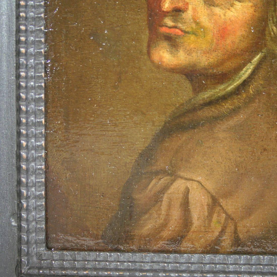 18th Century Dutch Oil Painting of a Man with Fur Hat 1