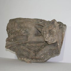 Medieval Gothic French Carved Stone Gargoyle