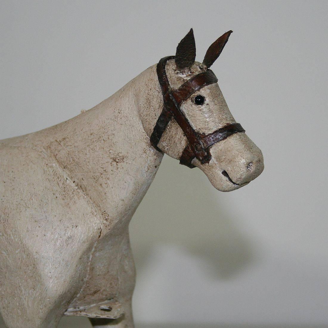 Small 19th Century French Folk Art Wooden Horse 3