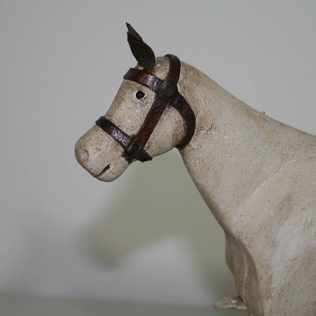 Small 19th Century French Folk Art Wooden Horse 4