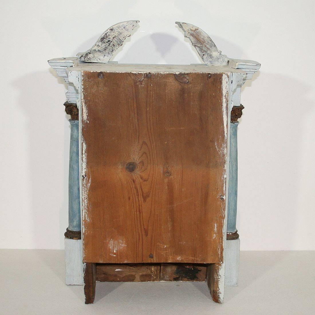 18th Century Austrian Painted Baroque Wooden Tabernacle 1