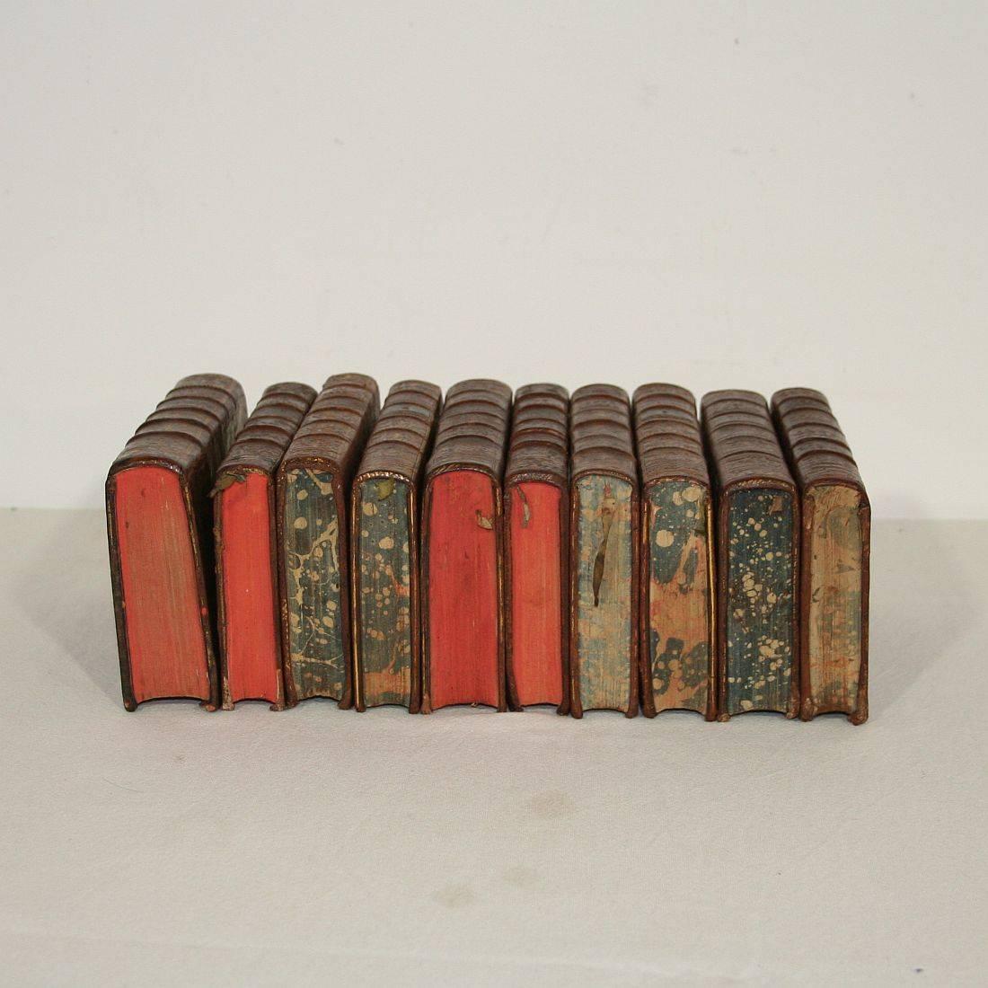 18th Century and Earlier Collection of Ten French 18th Century Leather Books