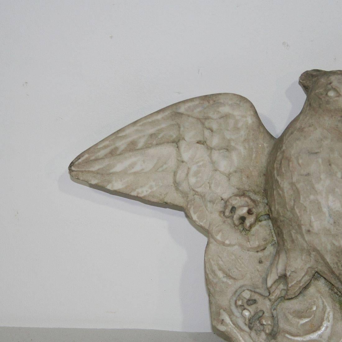 Baroque 18th Century Italian Carved Marble Bird