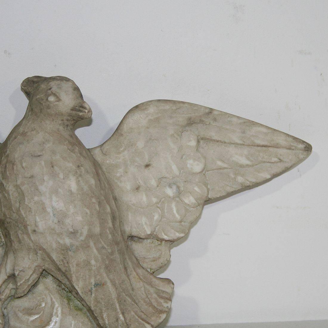Hand-Carved 18th Century Italian Carved Marble Bird