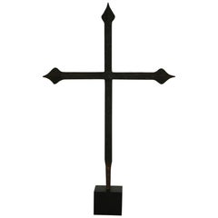 French 18th Century Hand Forged Iron Village Cross