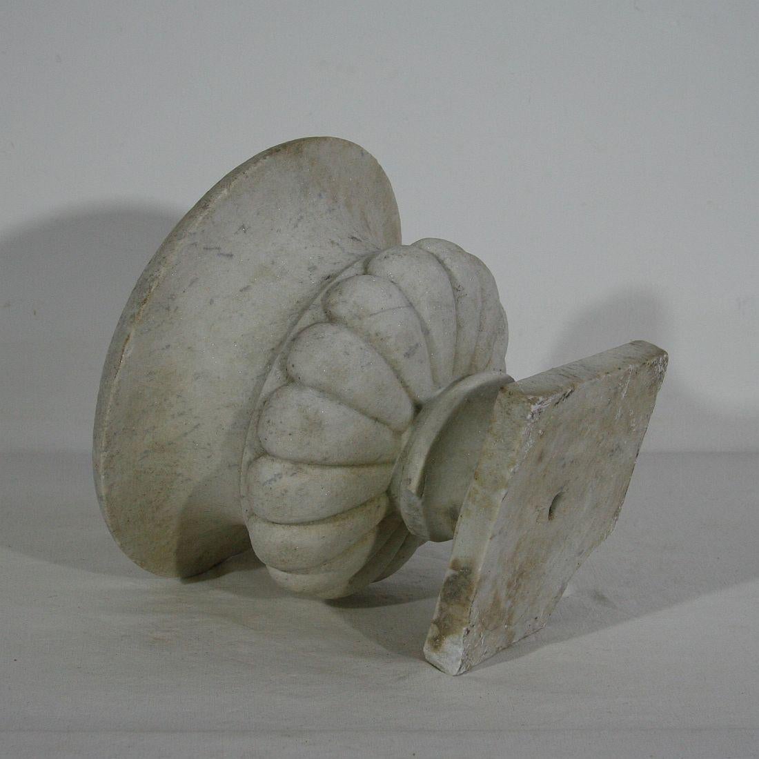 English 19th Century White Marble Garden Vase/Urn 1
