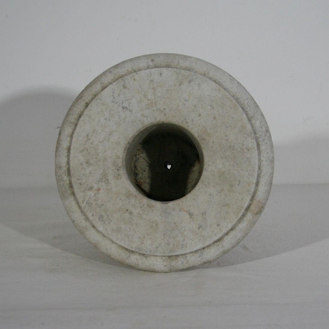 English 19th Century White Marble Garden Vase/Urn 2