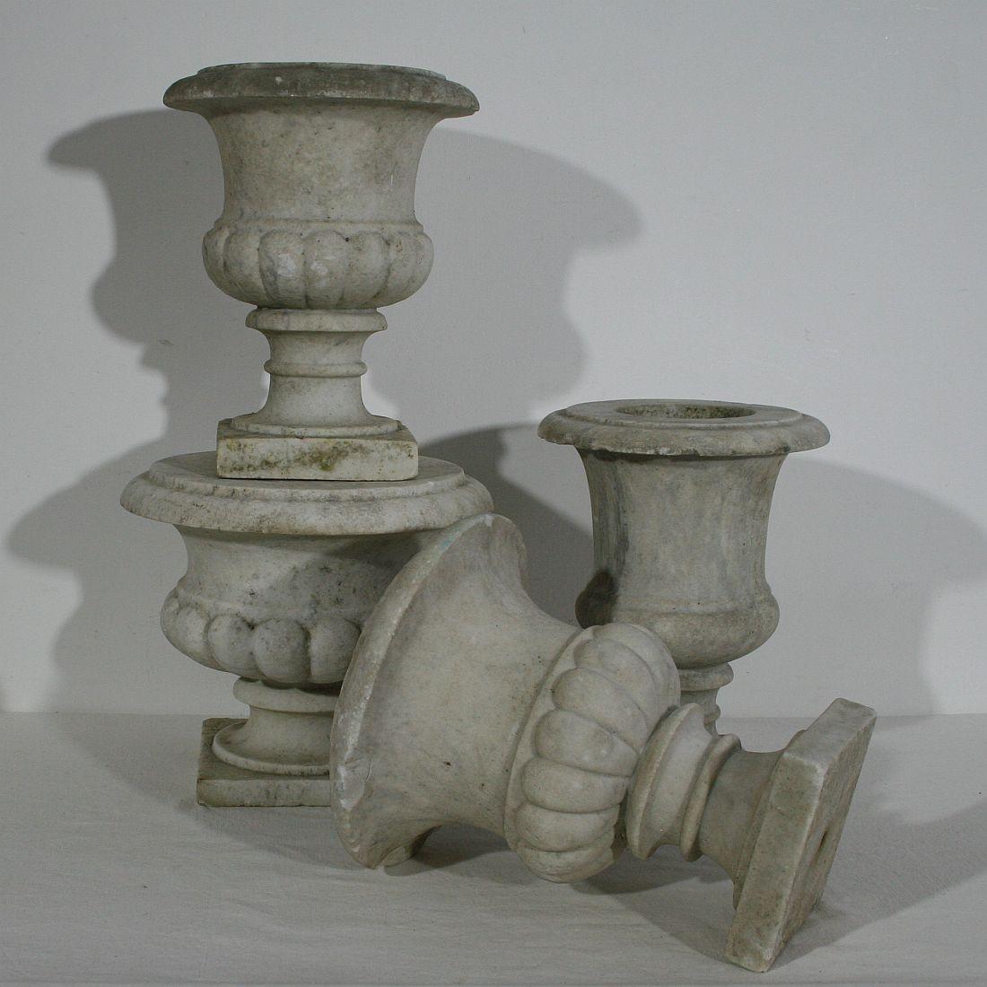 English 19th Century White Marble Garden Vase/Urn 3