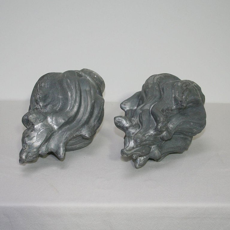 Pair of 19th Century French Zinc Roof Finials at 1stDibs