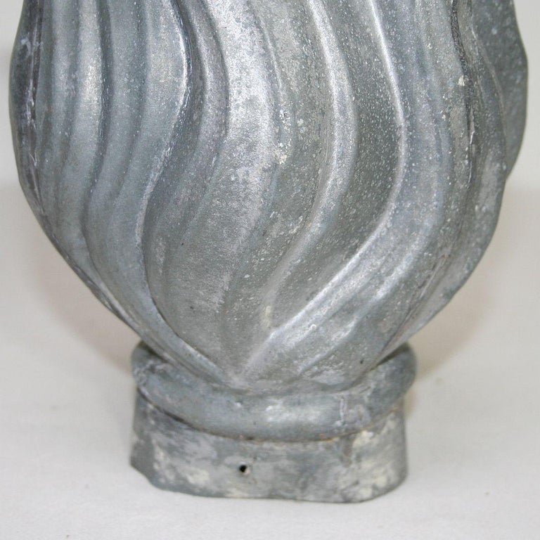 Pair of 19th Century French Zinc Roof Finials at 1stDibs