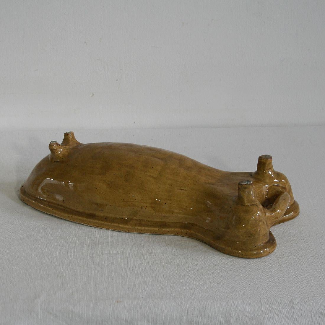 Collection of 19th Century, French Earthenware Fish Baking Molds In Good Condition In Buisson, FR