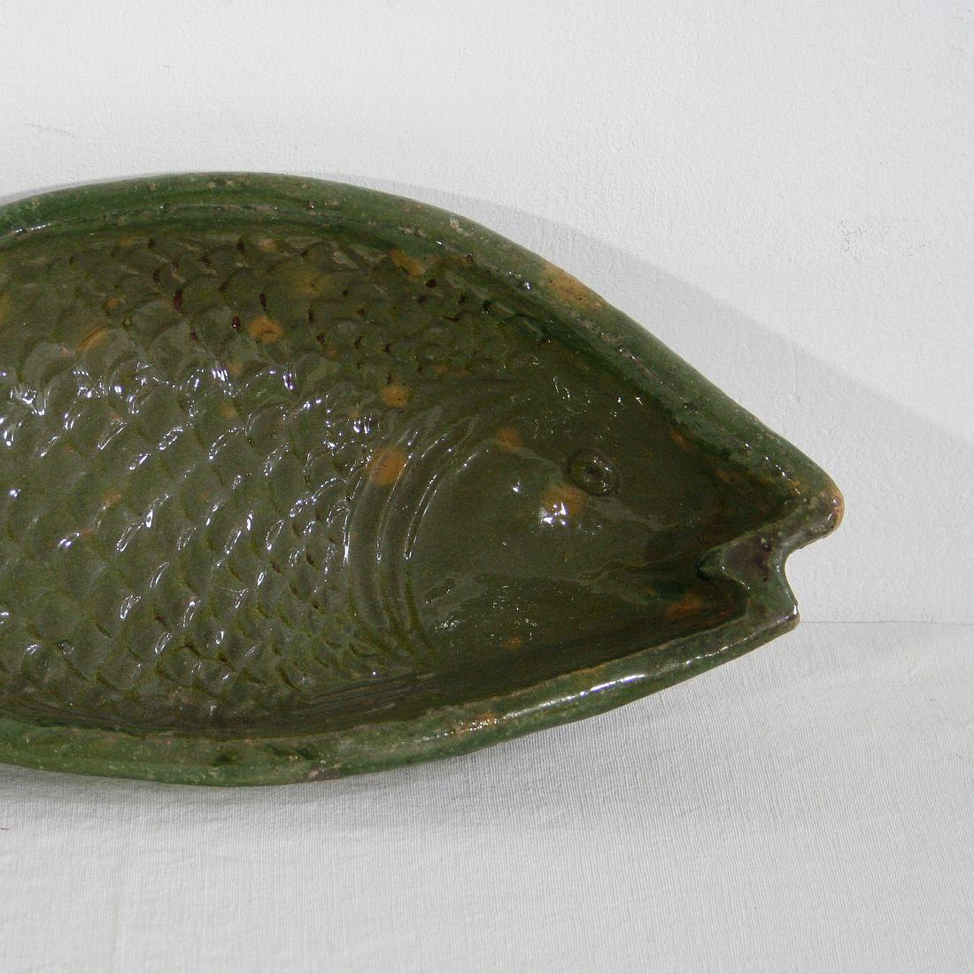 Collection of 19th Century, French Earthenware Fish Baking Molds 4