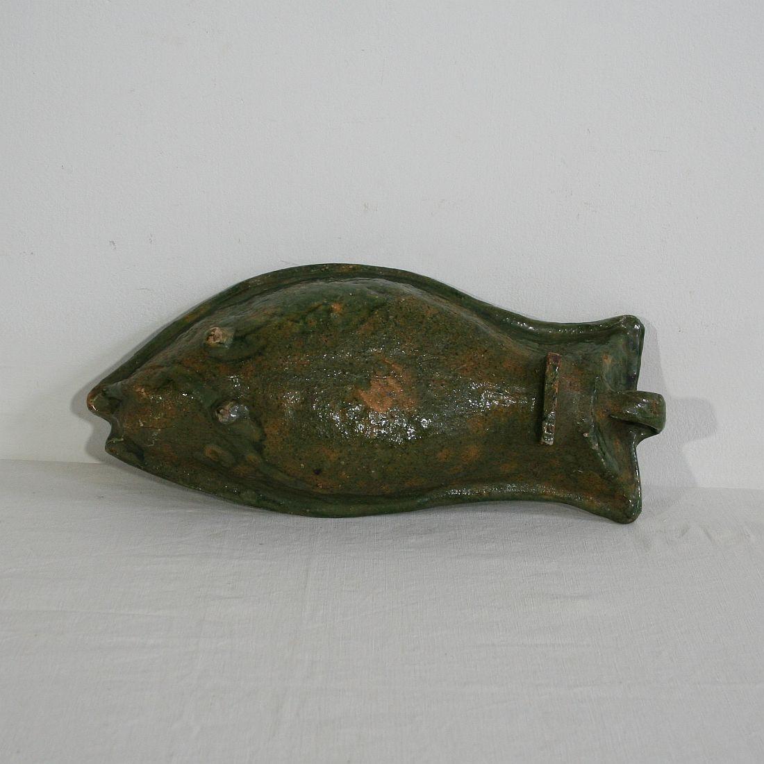 Collection of 19th Century, French Earthenware Fish Baking Molds 7