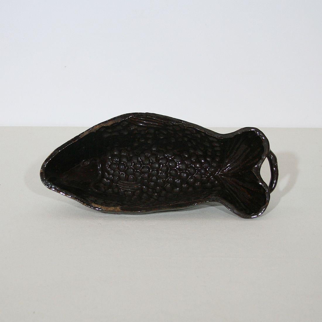 Collection of 19th Century, French Earthenware Fish Baking Molds 8