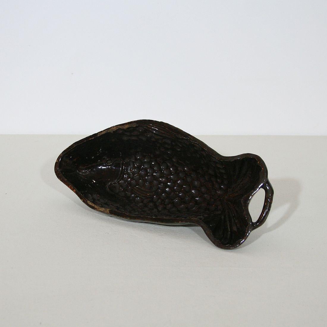 Collection of 19th Century, French Earthenware Fish Baking Molds 9