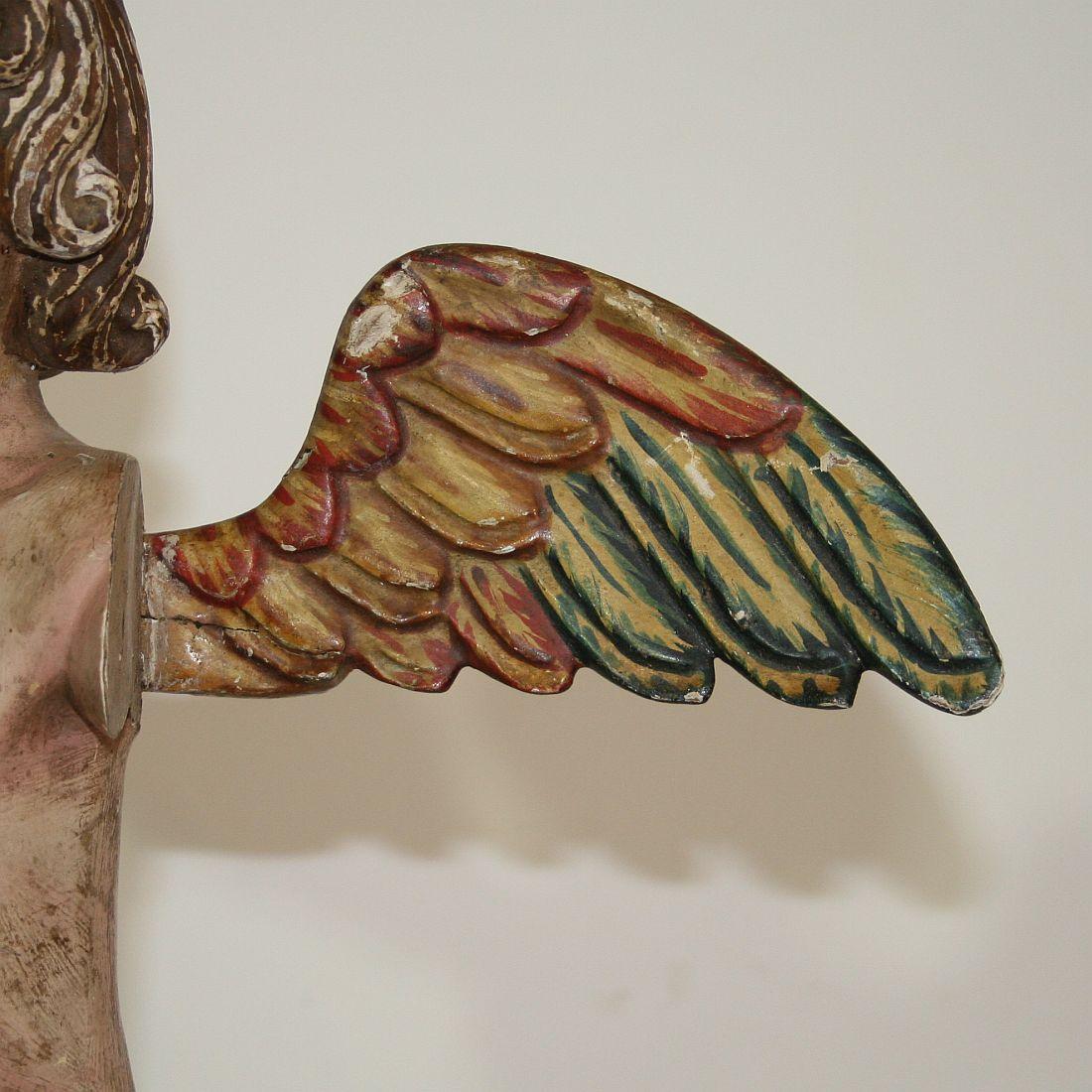 Spanish 18th Century Baroque Fragment of an Angel 3