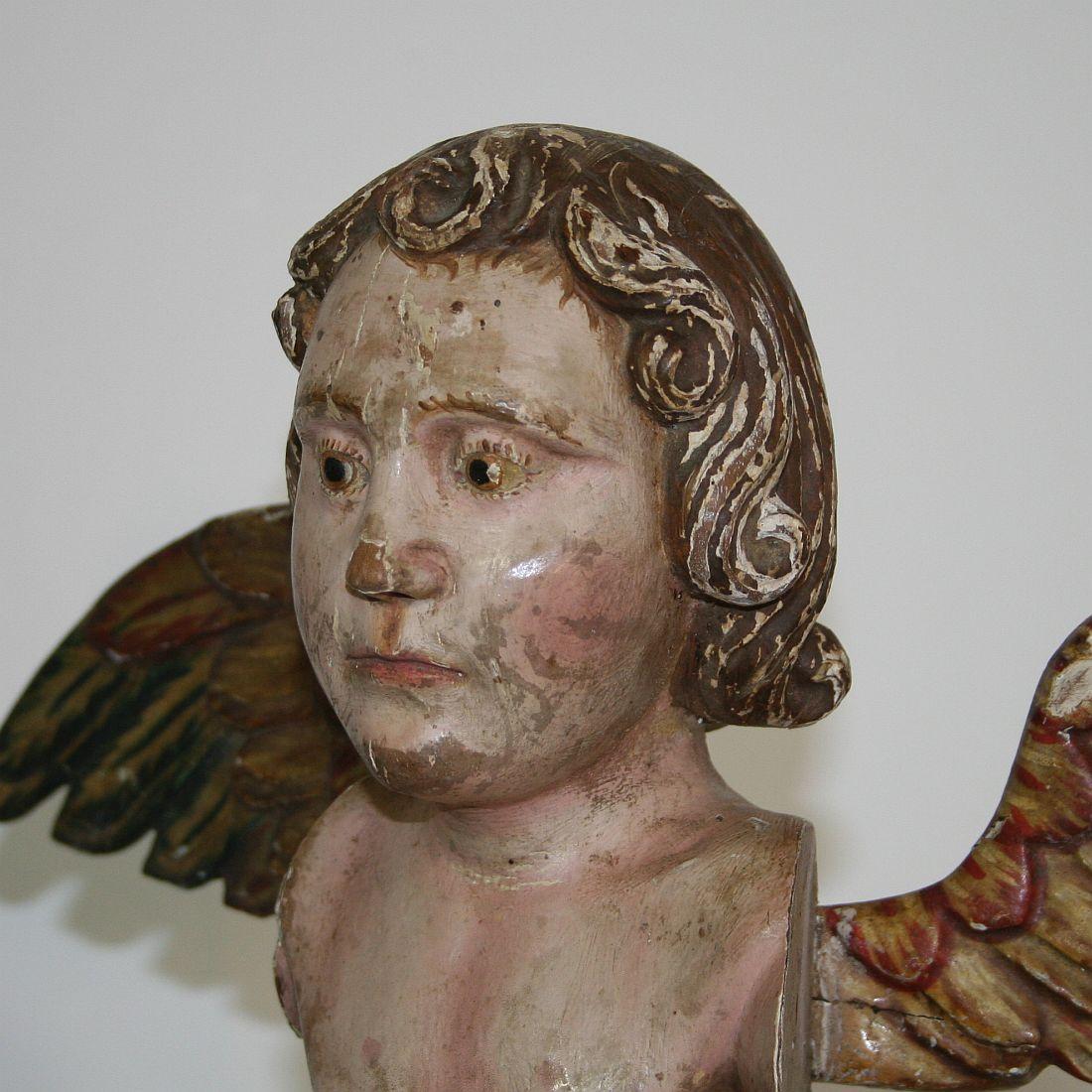 Spanish 18th Century Baroque Fragment of an Angel 5