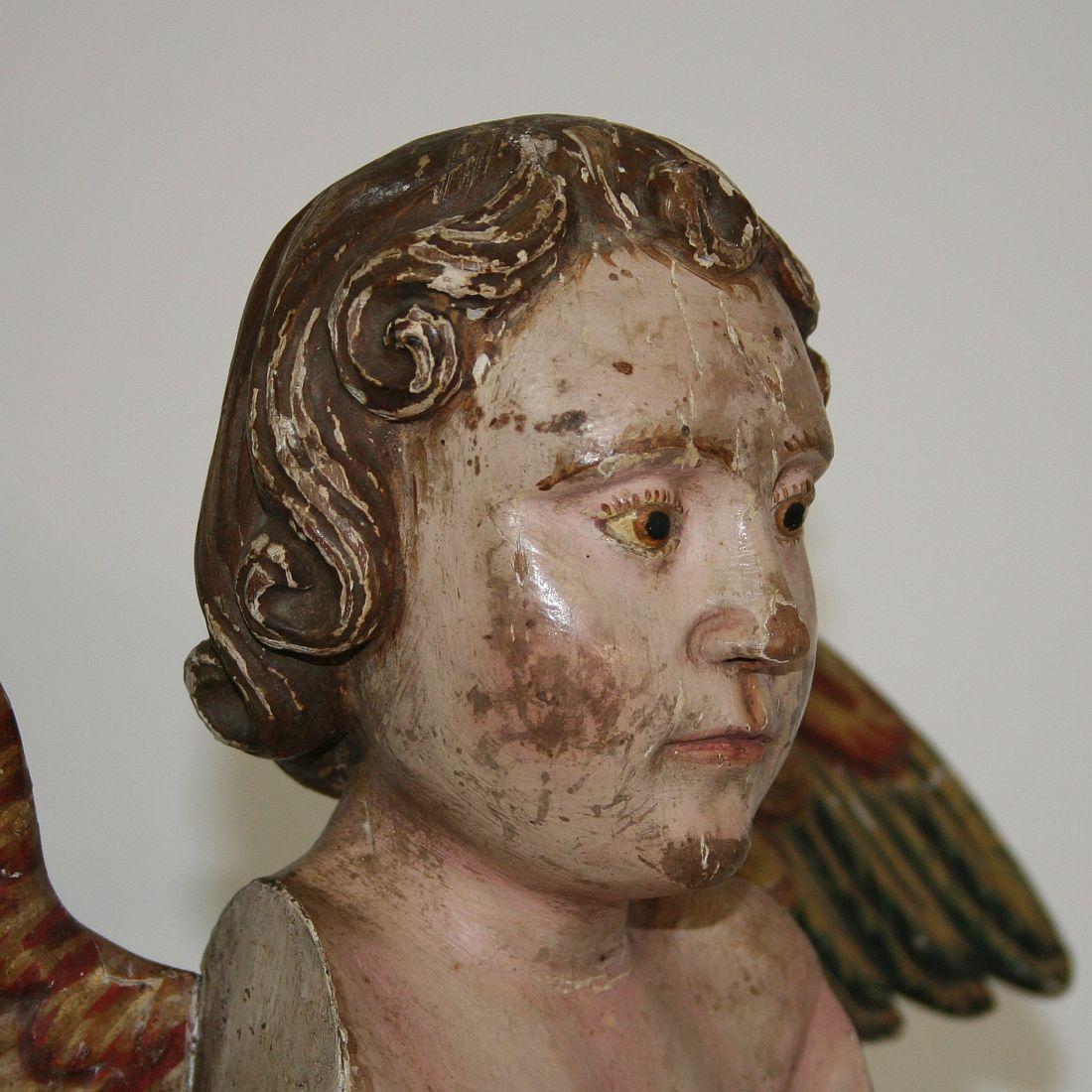 Spanish 18th Century Baroque Fragment of an Angel 7
