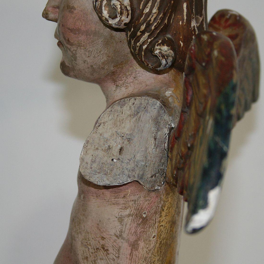 Spanish 18th Century Baroque Fragment of an Angel 12