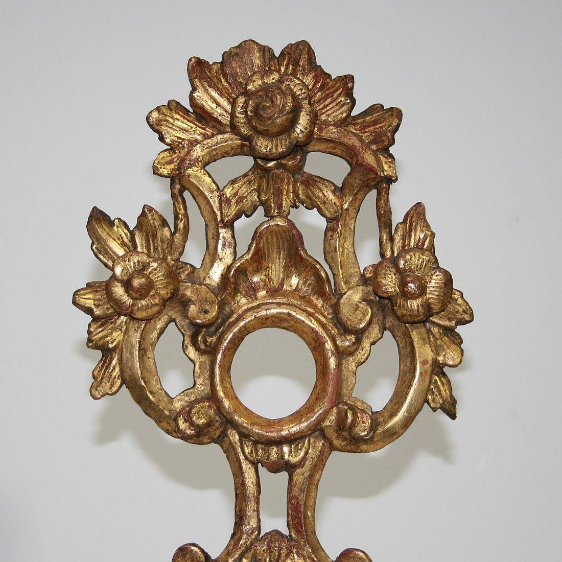 18th Century Italian Giltwood Baroque Reliqueholder, Reliquary 1