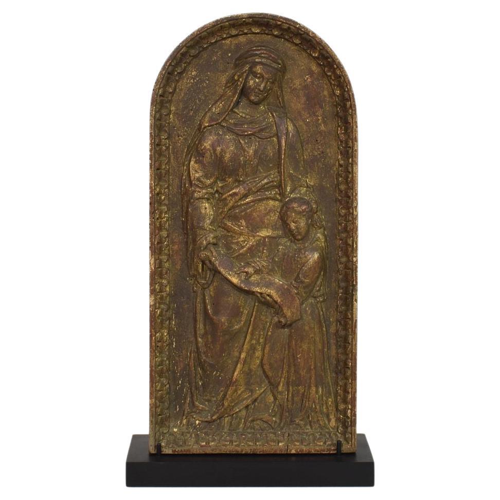 Pannello in legno francese del XVIII secolo con Madre Ann e Maria in vendita