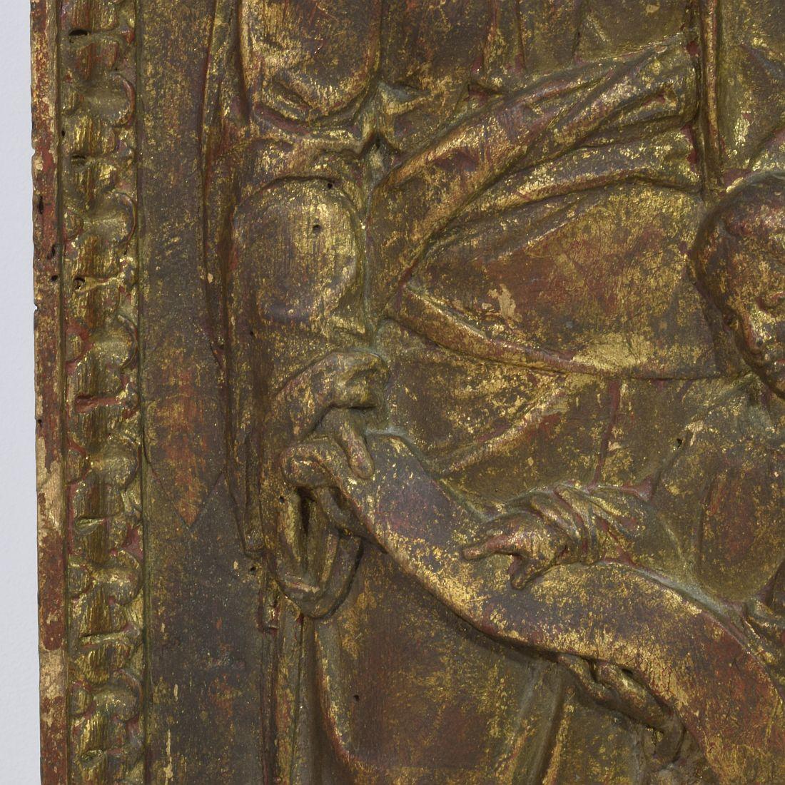 Pannello in legno francese del XVIII secolo con Madre Ann e Maria in vendita 3