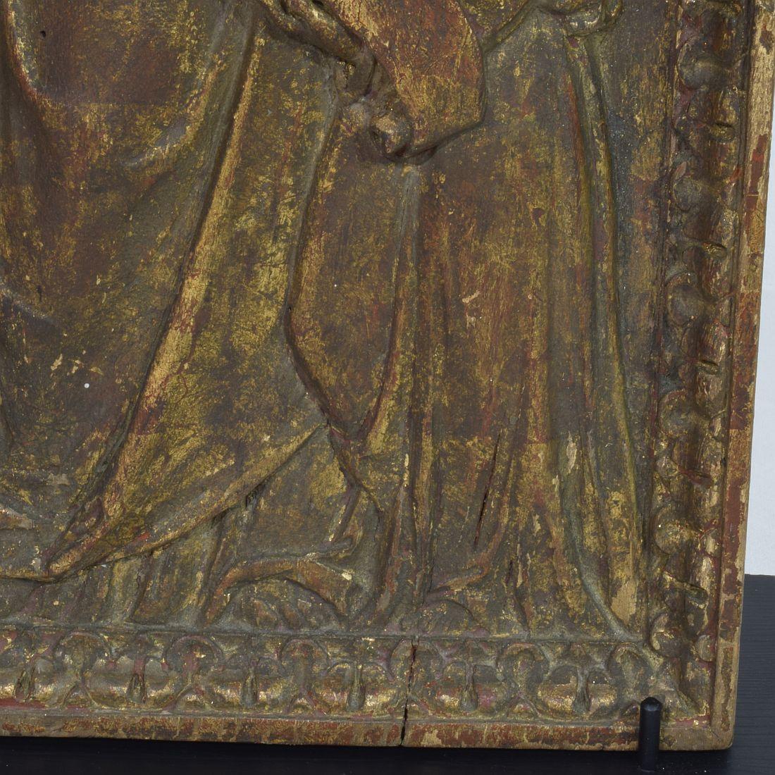 Pannello in legno francese del XVIII secolo con Madre Ann e Maria in vendita 4