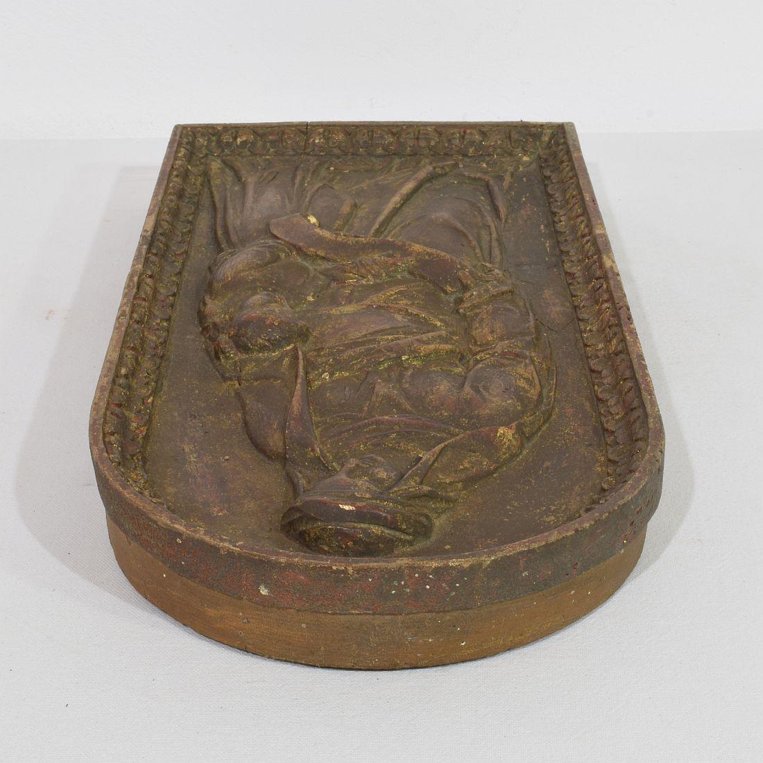 Pannello in legno francese del XVIII secolo con Madre Ann e Maria in vendita 6