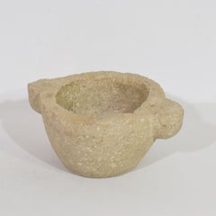 Antique French Limestone Mortar, Circa 1750-1850, Weathered Charm