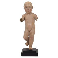 Baroque Baby Jesus / Nino/ Santo Figure, Carved Wood, Spanish, Circa 1650-1750