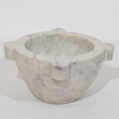 19th Century French Carved Marble Mortar
