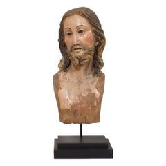 18th Century Italian Baroque Carved Wood Christ Sculpture