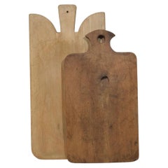 Pair French 19th Century French Rustic Cutting and Chopping Boards
