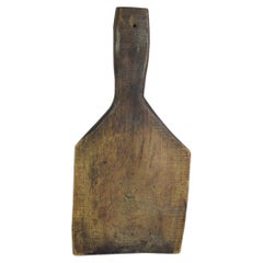 19th Century French Rustic Oak Cutting Board with Angular Shoulders