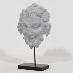19th Century French Zinc Bacchus Mascaron Sculpture