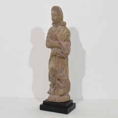 Figurenskulptur des Heiligen Johannes aus französischer Eiche, 16. Jahrhundert