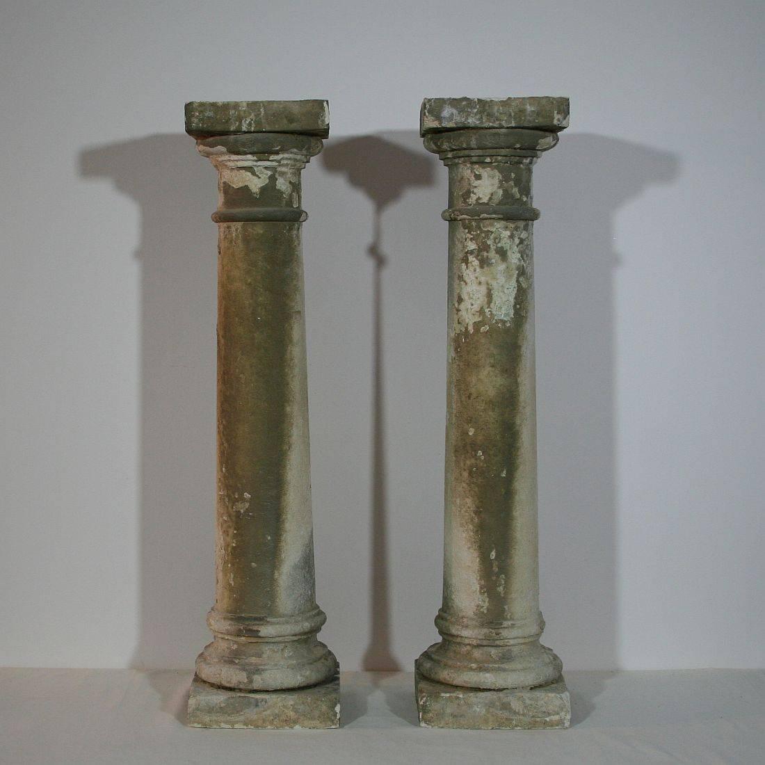 Other French 19th Century White Stone Columns