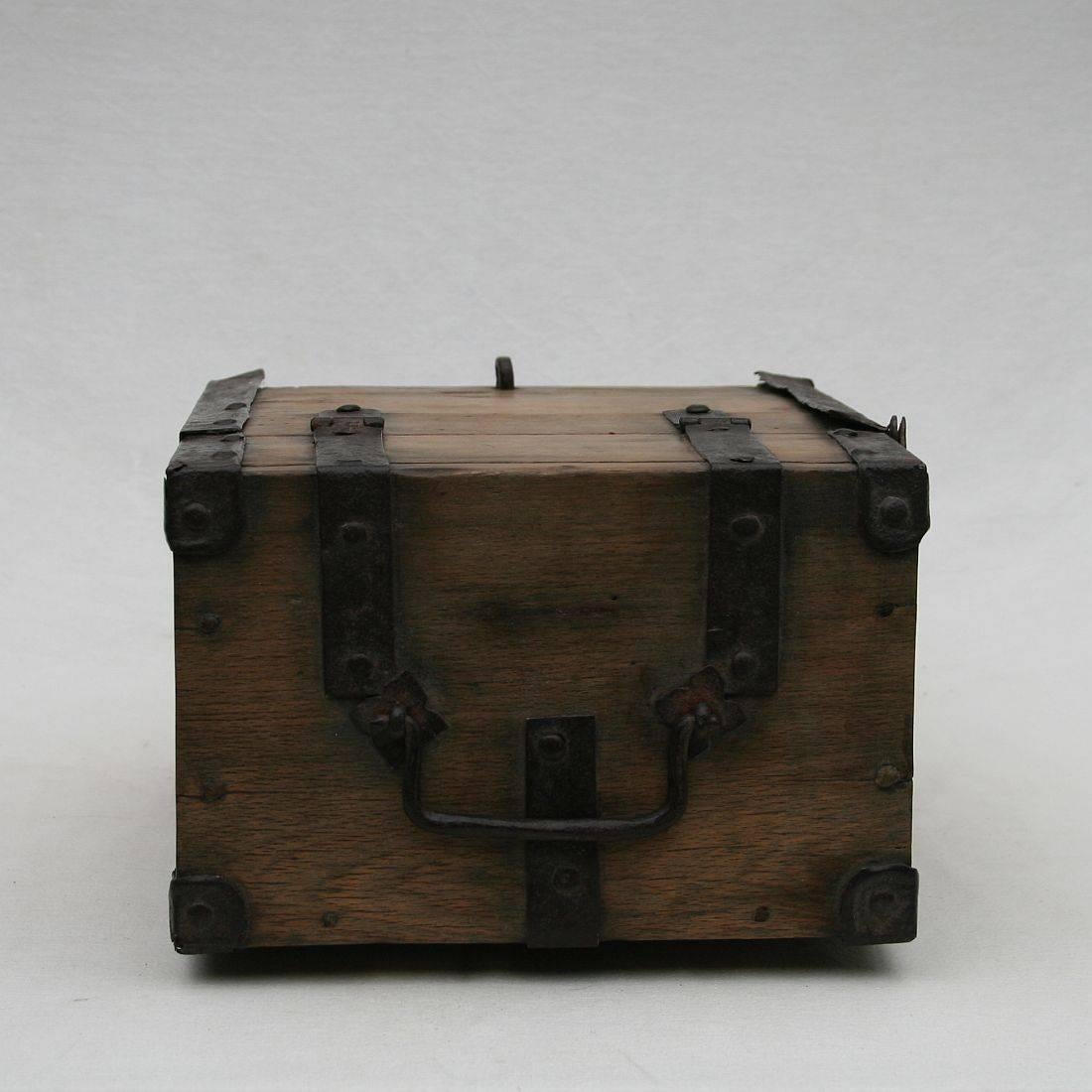 17th-18th Century German Wooden Strong Box 1