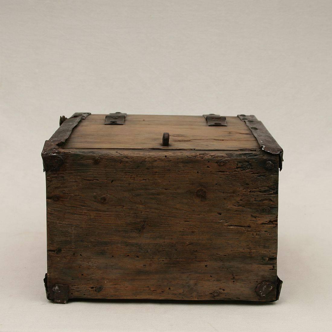 17th-18th Century German Wooden Strong Box 2