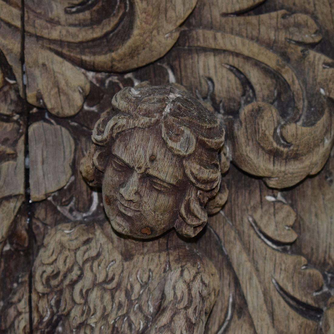 French 17th Century Carved Oak Baroque Panel 5