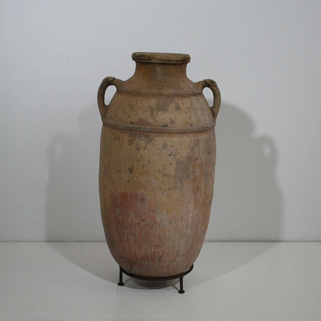 Hand-Crafted Large 19th Century Moroccan Terracotta Oil Jar