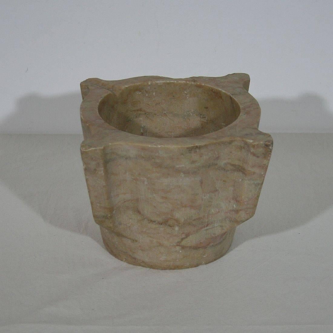 Carved Rare Early 19th Century French Marble Mortar