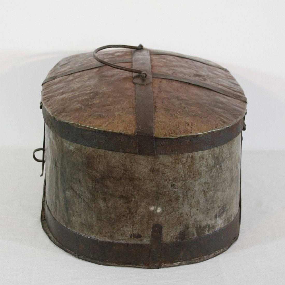 Hand-Crafted Rare 18th Century Swedish Riveted Iron Travel Box